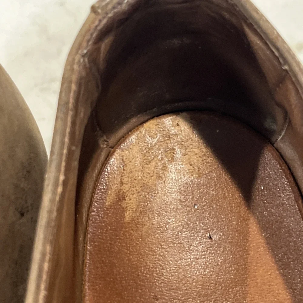 Allen Edmonds Buxton Oxford 11.5 D Cap Toe‎ Burnished Brown Combed Leather